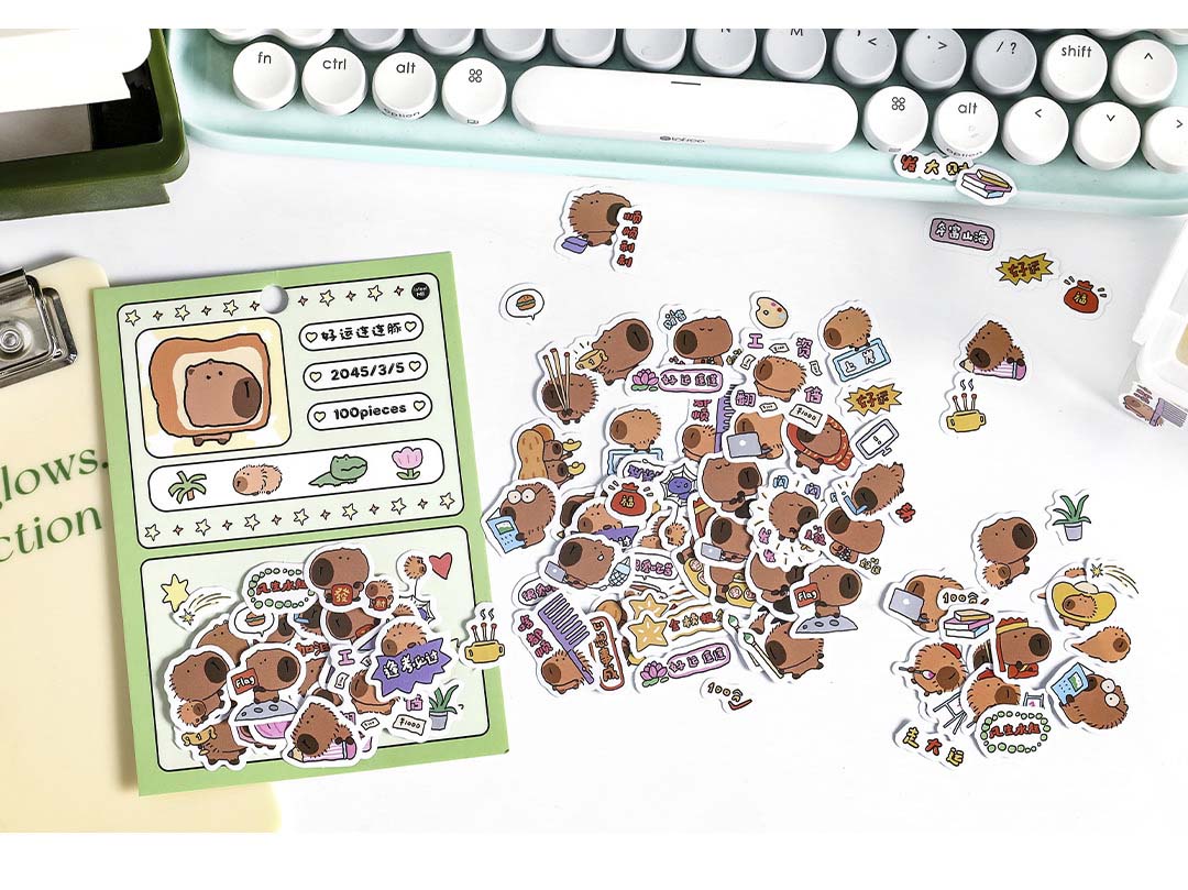 Stickers Lovely Remarks Lucky Capybara