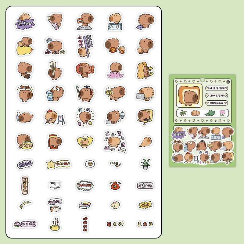 Stickers Lovely Remarks Lucky Capybara