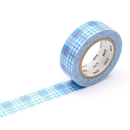 Washi Tape Gingham Check Light Blue