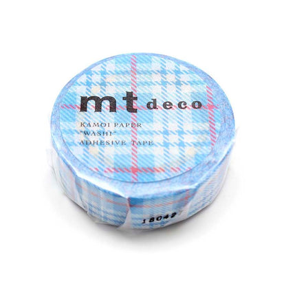 Washi Tape Gingham Check Light Blue