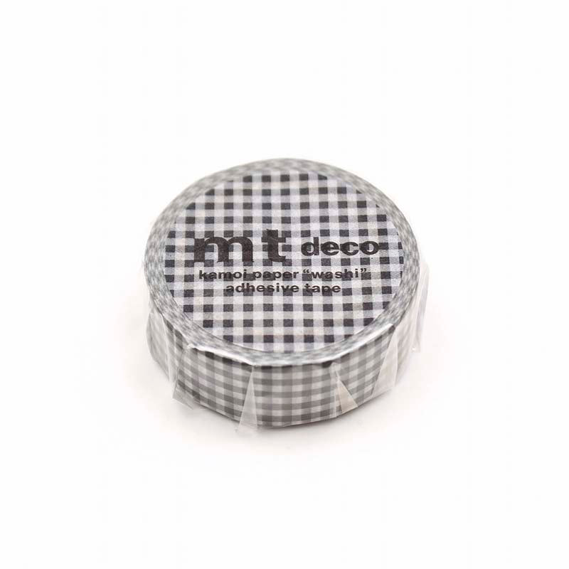 Washi Tape Gingham Check Black