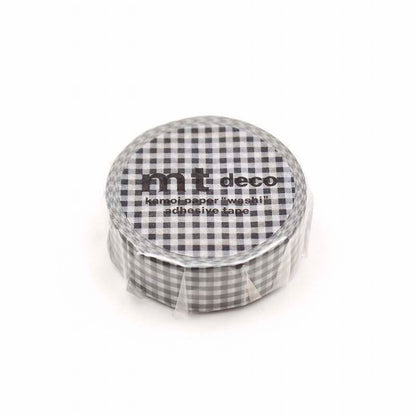 Washi Tape Gingham Check Black