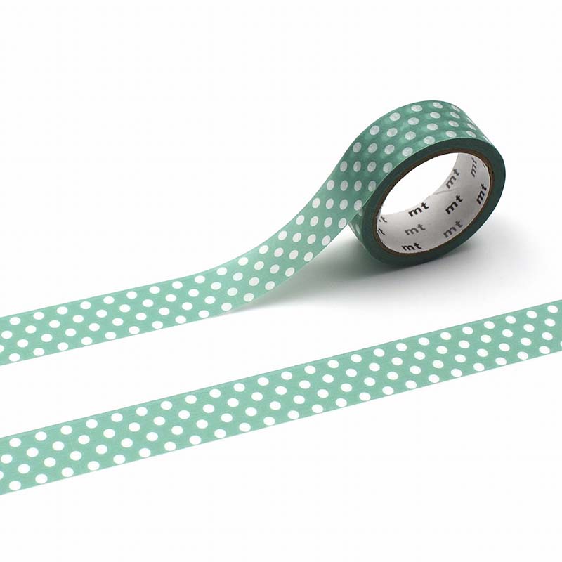 Washi Tape Dot Emerald Green