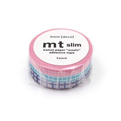 Washi Tape Grid Slim (Set de 3)