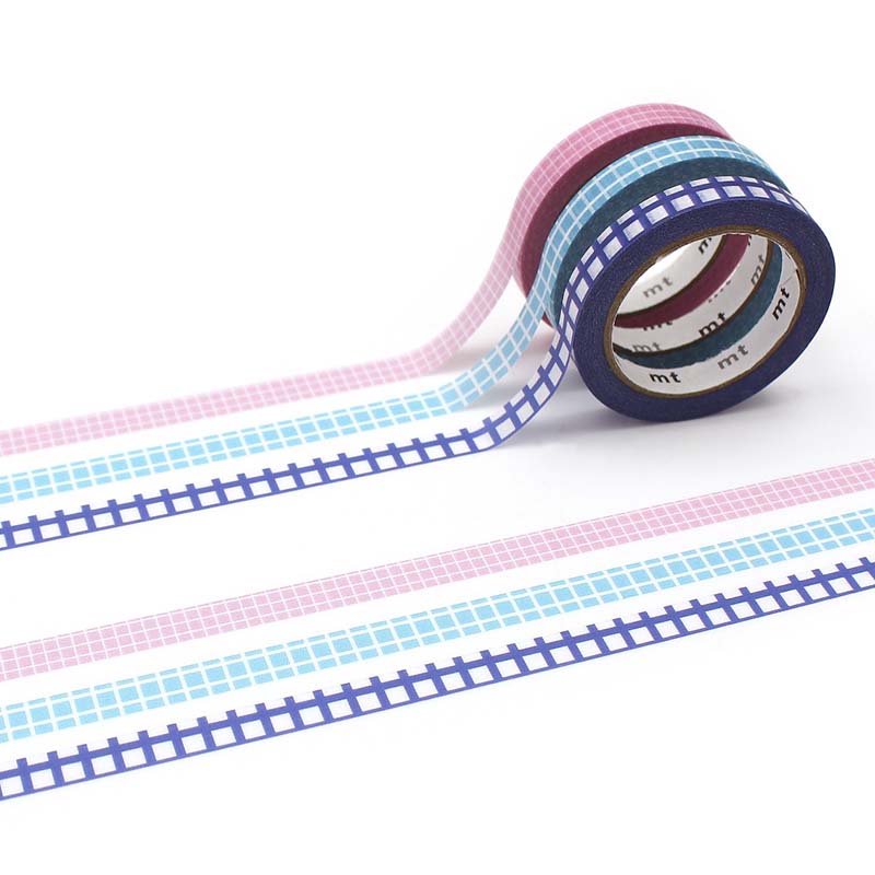 Washi Tape Grid Slim (Set de 3)
