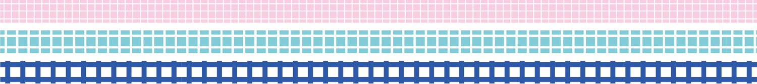 Washi Tape Grid Slim (Set de 3)