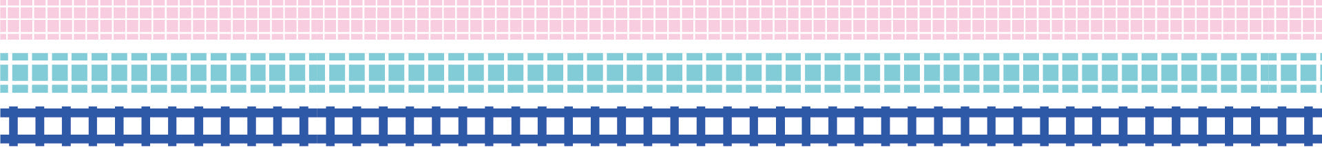 Washi Tape Grid Slim (Set de 3)