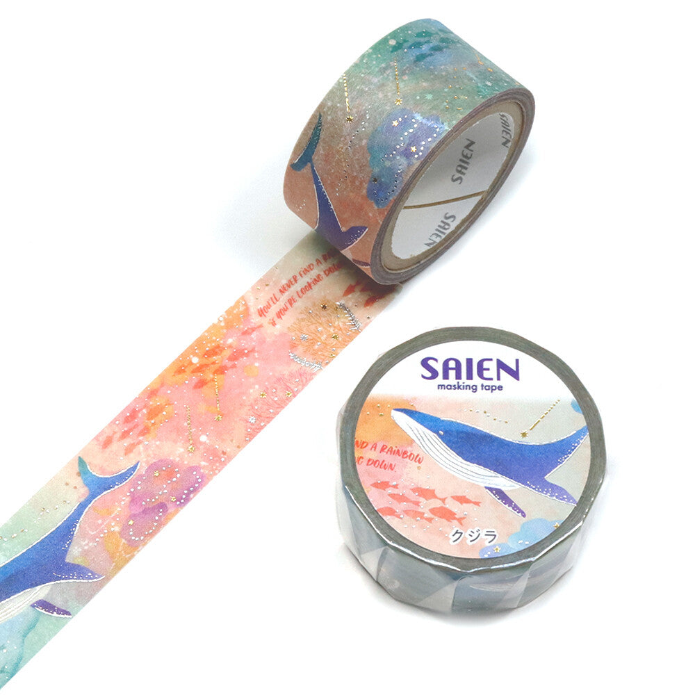 Washi Tape Foil Marine Life Whale