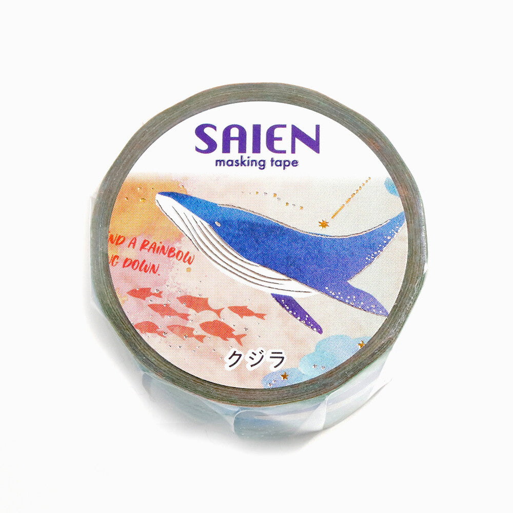Washi Tape Foil Marine Life Whale