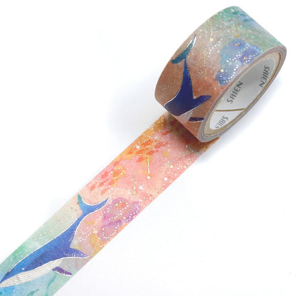 Washi Tape Foil Marine Life Whale