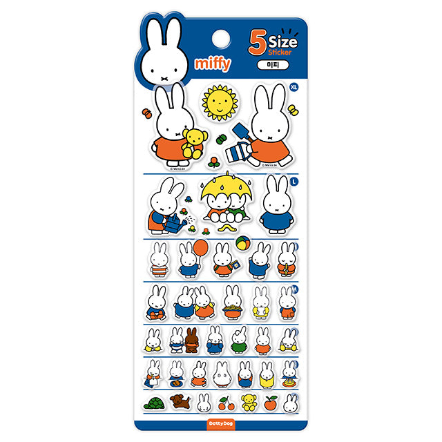 Stickers 5 Size Miffy Blue