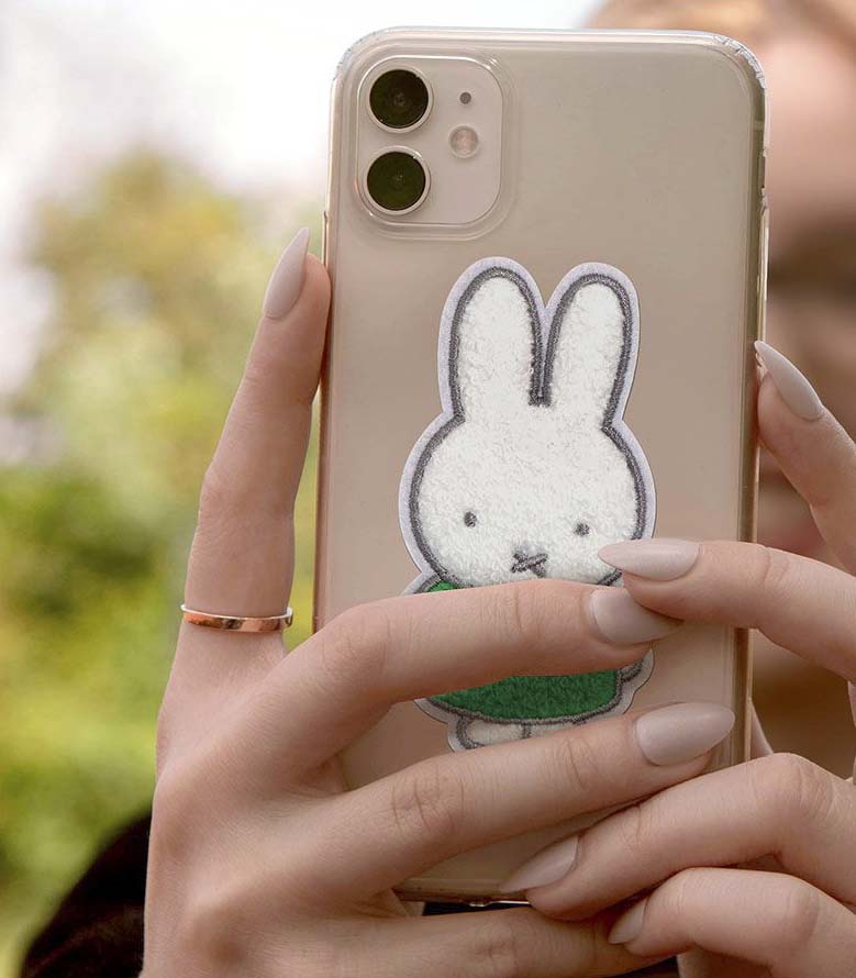 Sticker Miffy Fluffy White Green