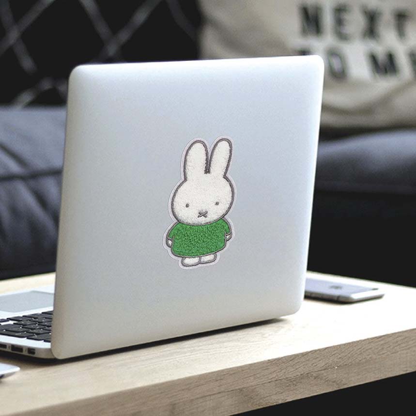 Sticker Miffy Fluffy White Green