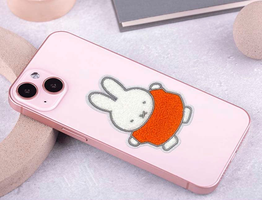 Sticker Miffy Fluffy White Orange