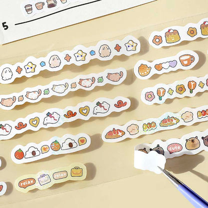 Stickers en Rollo Mini Linea Orange