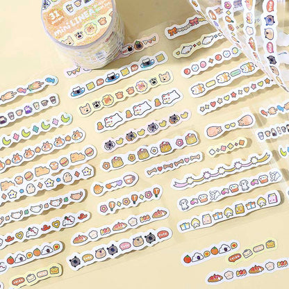 Stickers en Rollo Mini Linea Orange