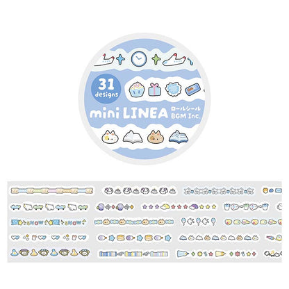 Stickers en Rollo Mini Linea Pale Blue