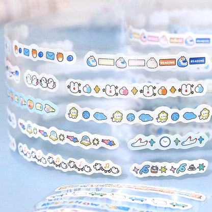 Stickers en Rollo Mini Linea Pale Blue