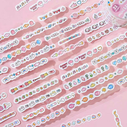 Stickers en Rollo Mini Linea Rose Pink