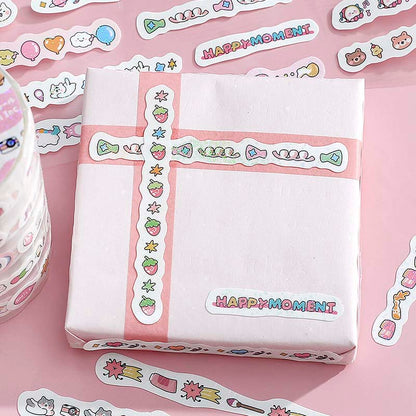 Stickers en Rollo Mini Linea Rose Pink