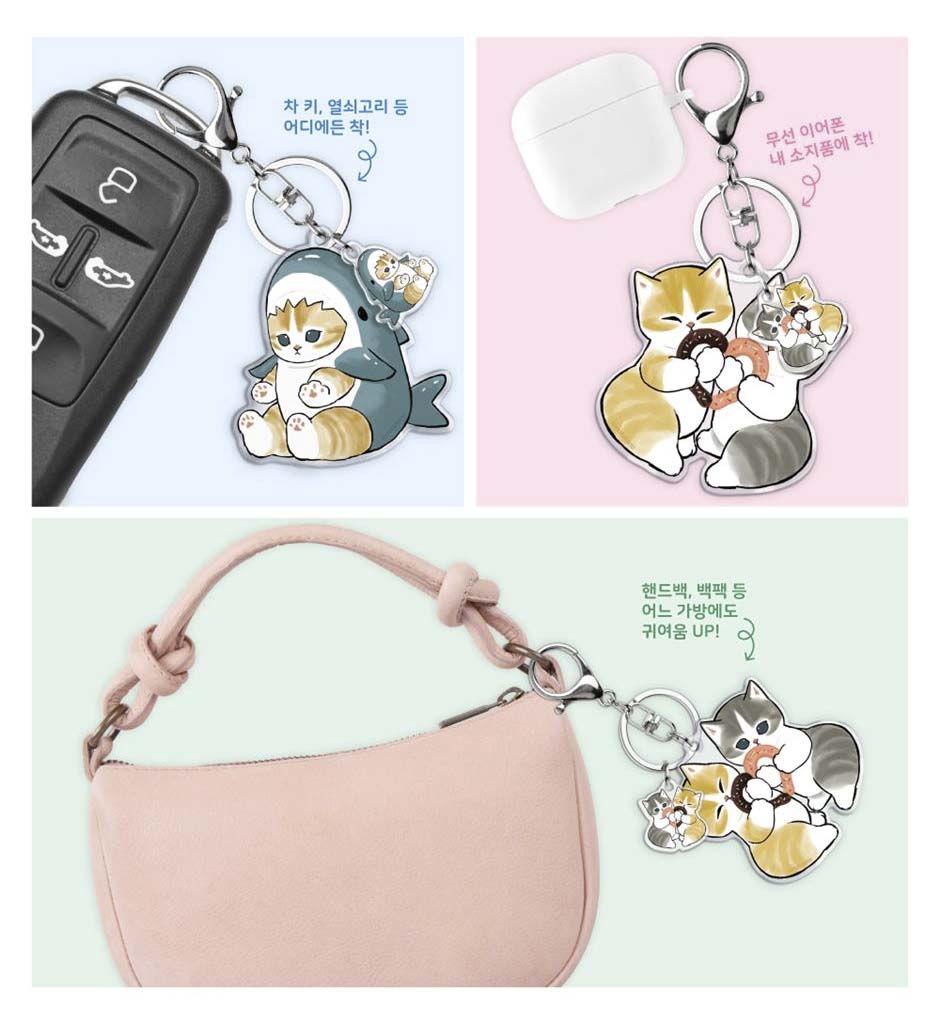 Llavero Mofusand Acrylic Keyring Dessert Cat