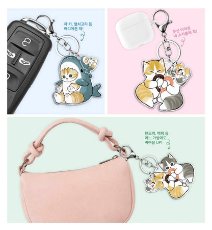 Llavero Mofusand Acrylic Keyring Dessert Cat