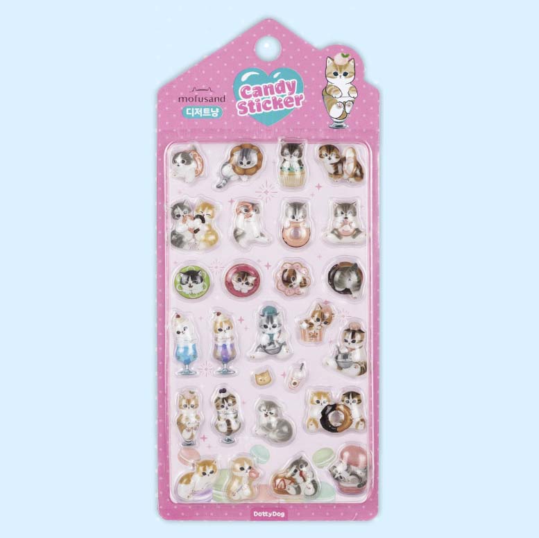 Stickers Mofusand 3D Candy Dessert Cat
