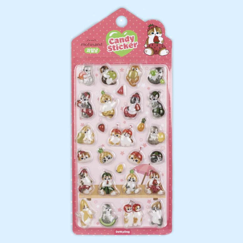 Stickers Mofusand 3D Candy Fruit Cat