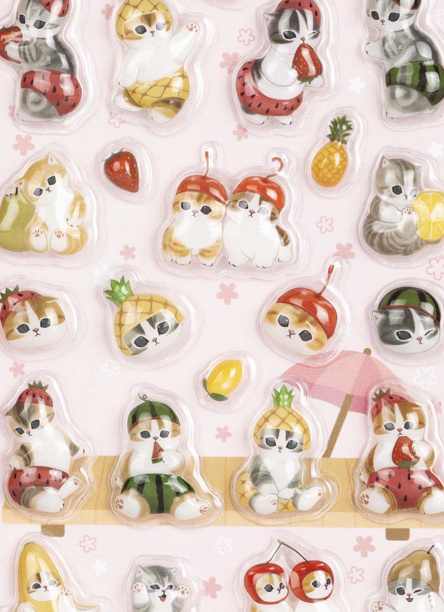 Stickers Mofusand 3D Candy Fruit Cat