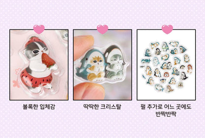 Stickers Mofusand 3D Candy Shark Cat