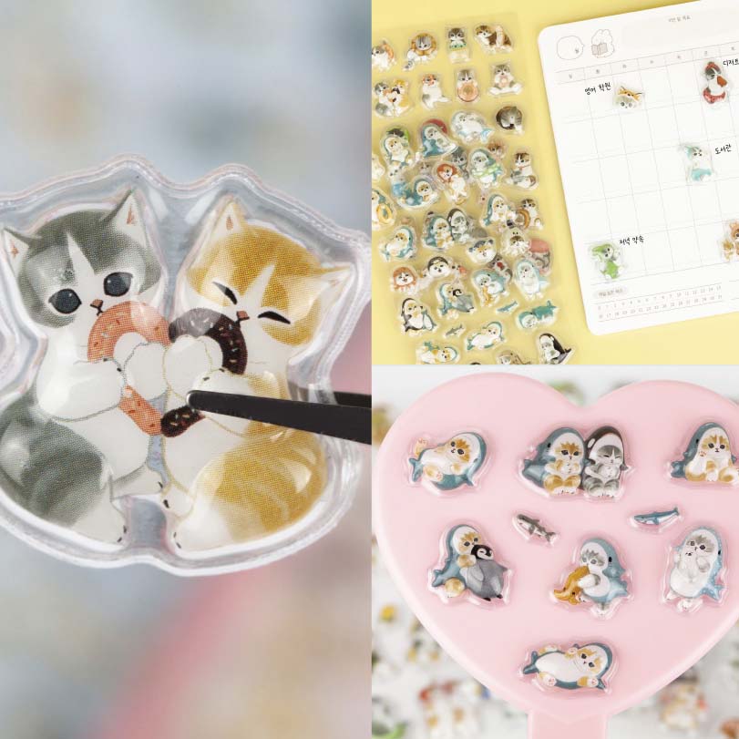 Stickers Mofusand 3D Candy Dessert Cat