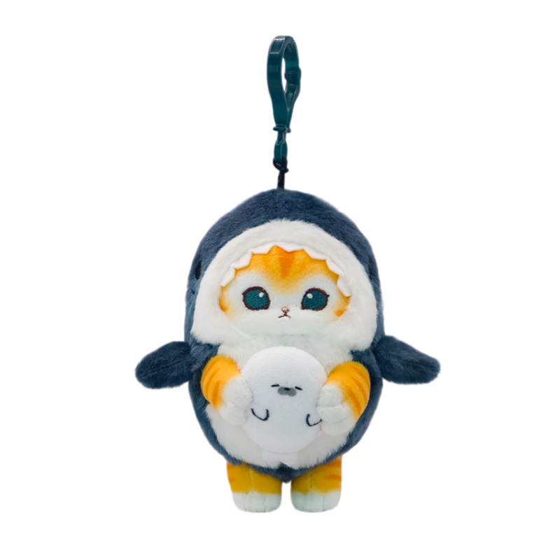 Llavero Peluche Mofusand Cheese Cat Shark Costume 13 cm