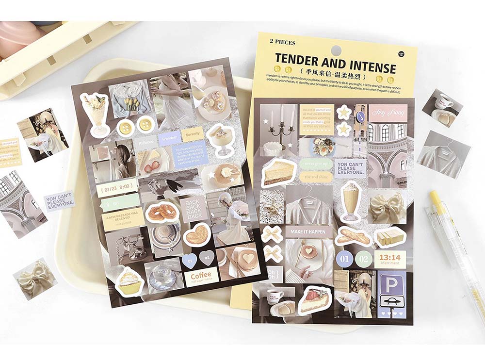 Stickers Monsoon Letter Tender And Intense