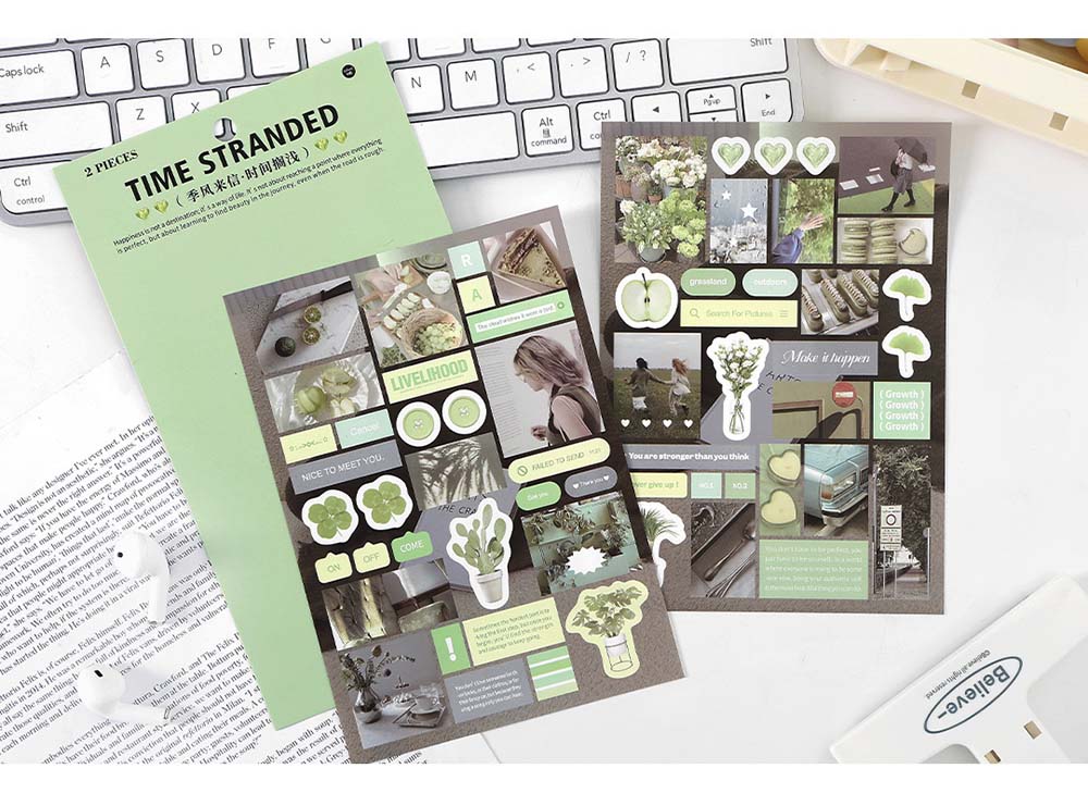 Stickers Monsoon Letter Time Stranded