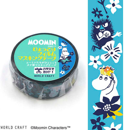 Cloth Tape Moomin Flower Blue