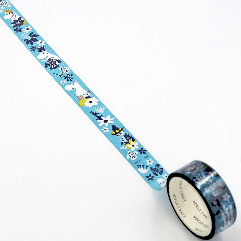 Cloth Tape Moomin Flower Blue