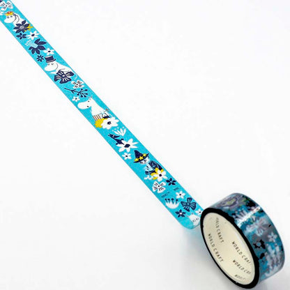 Cloth Tape Moomin Flower Blue