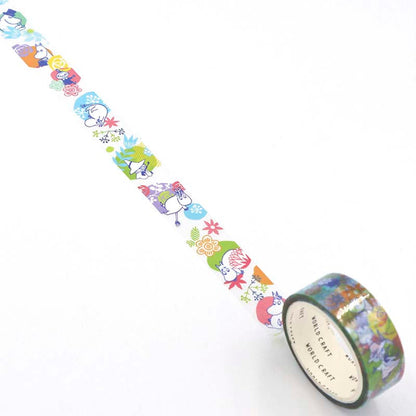 Cloth Tape Moomin Flower Clear