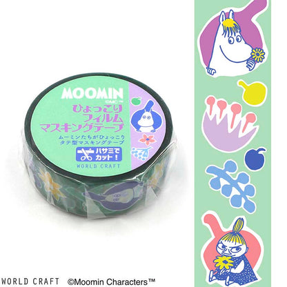 Clear Tape Moomin Flower Light Green