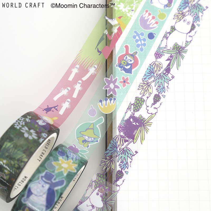 Clear Tape Moomin Flower Light Green