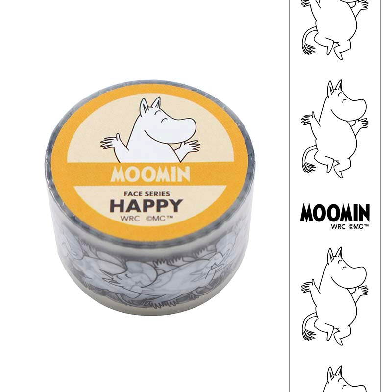 Clear Tape Moomin Face Series Happy