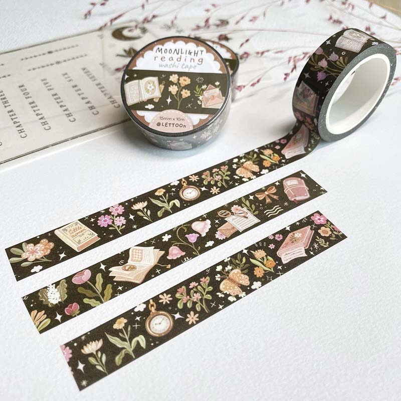 Washi Tape Moonlight Reading