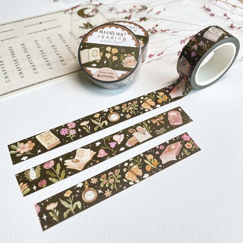 Washi Tape Moonlight Reading
