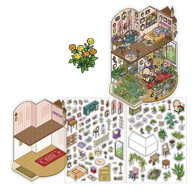 Stickers Escenario 3D My Little Room V11 Nature Drawroom