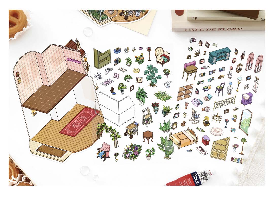 Stickers Escenario 3D My Little Room V11 Nature Drawroom