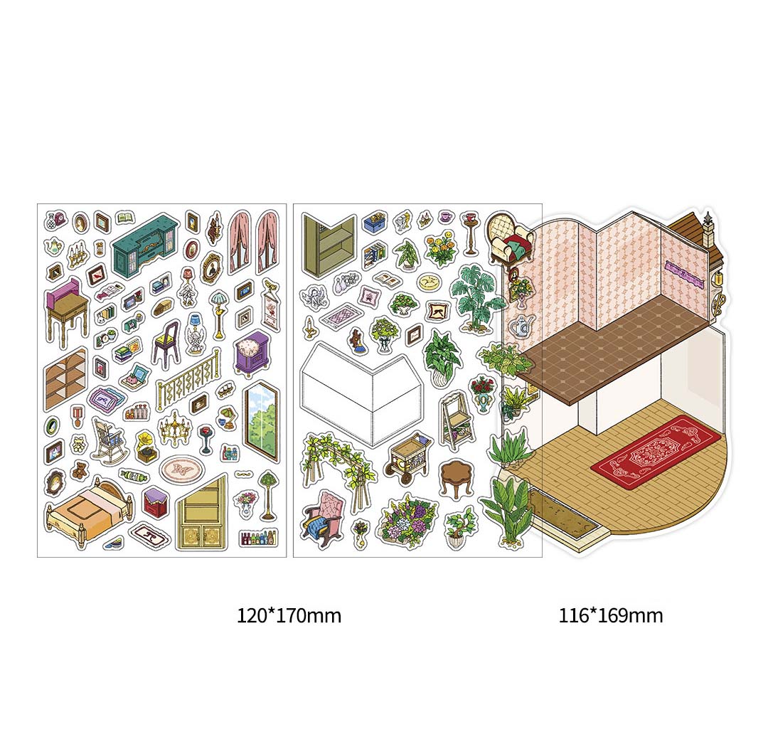 Stickers Escenario 3D My Little Room V11 Nature Drawroom