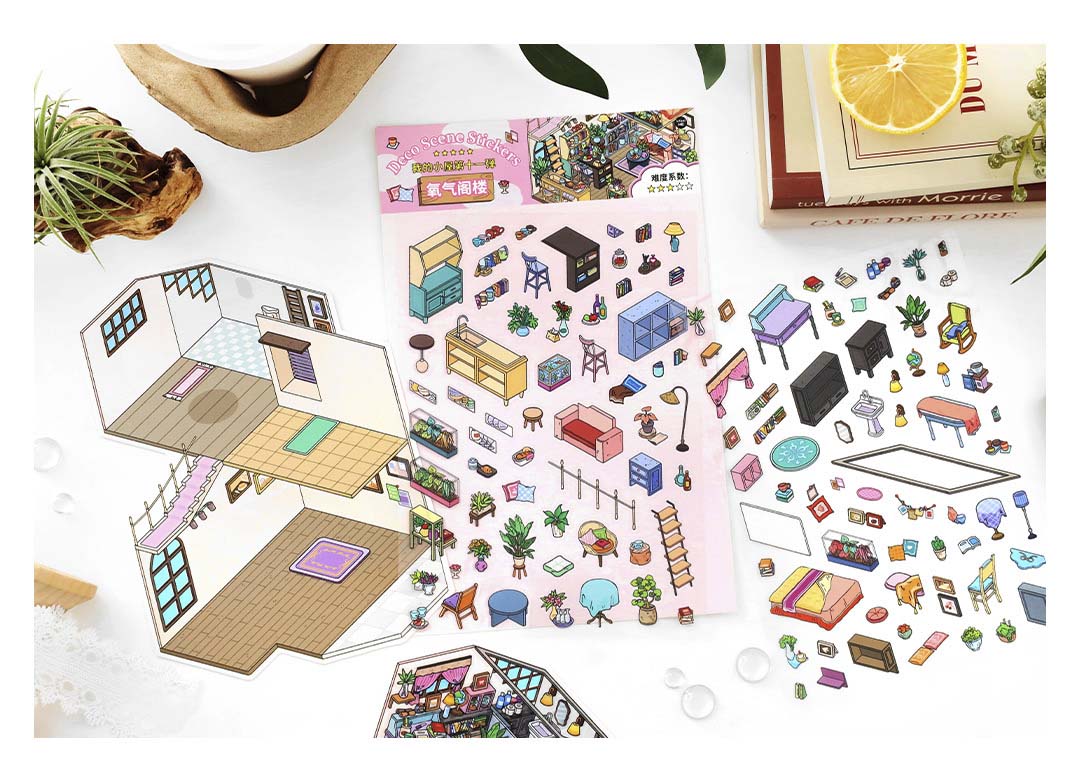 Stickers Escenario 3D My Little Room V11 Oxygen Attic