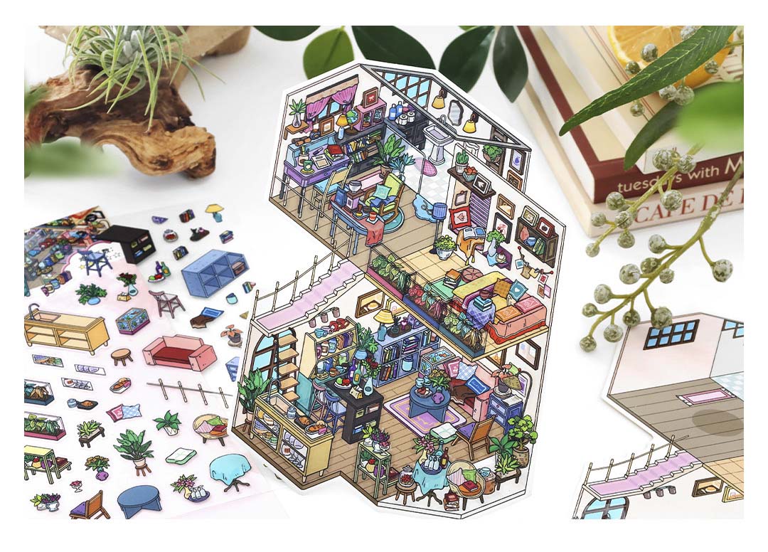 Stickers Escenario 3D My Little Room V11 Oxygen Attic