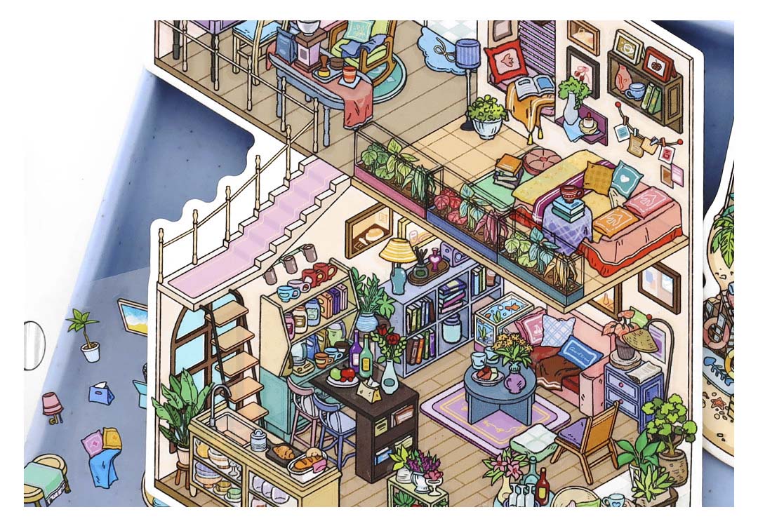 Stickers Escenario 3D My Little Room V11 Oxygen Attic