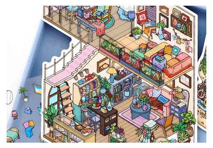 Stickers Escenario 3D My Little Room V11 Oxygen Attic